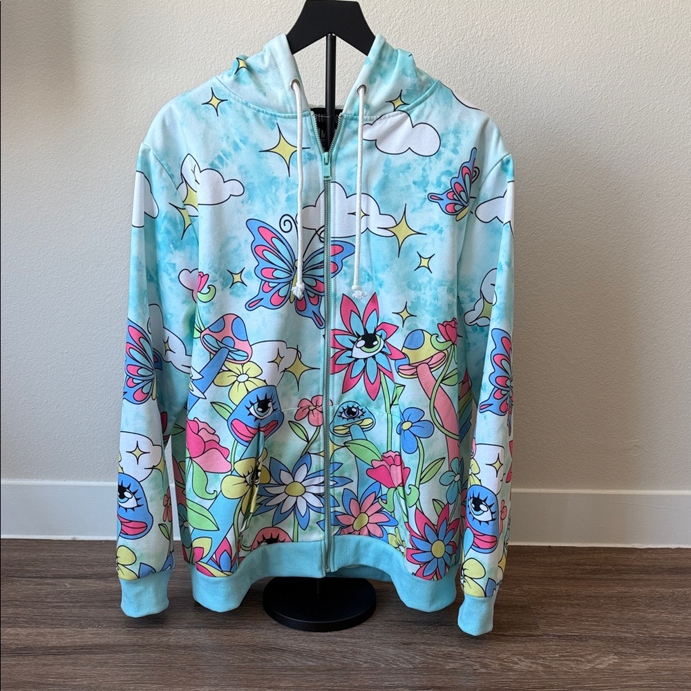 Multicolor Festival Zip Up Hoodie